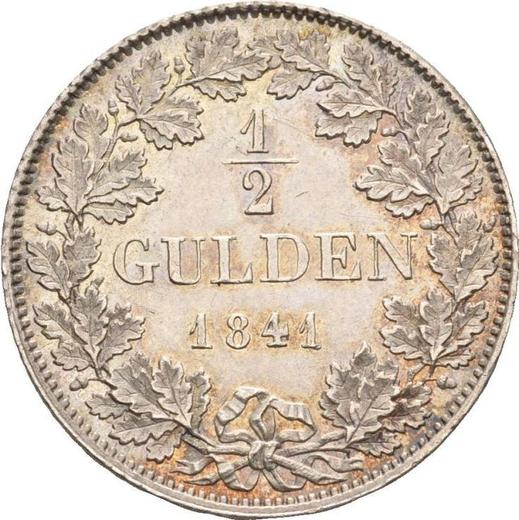 Revers 1/2 Gulden 1841 - Silbermünze Wert - Hohenzollern-Hechingen, Friedrich Wilhelm Сonstantin