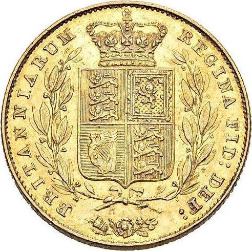 Revers Sovereign 1843 WW "Wappen" Schmaler Schild - Goldmünze Wert - Großbritannien, Victoria