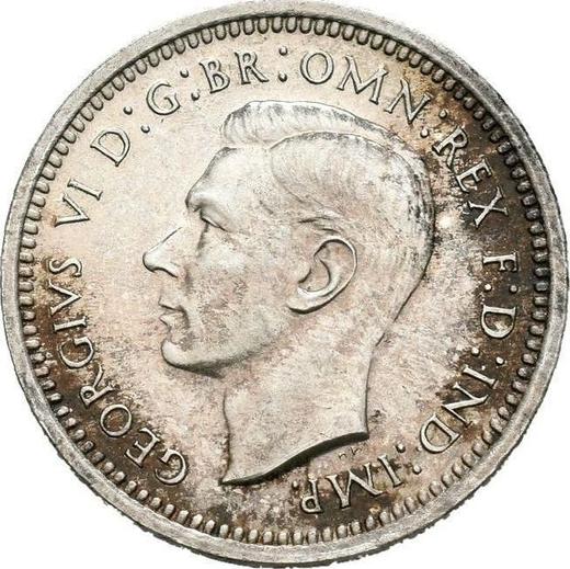 Obverse Threepence 1939 HP "Type 1937-1952" - Silver Coin Value - United Kingdom, George VI