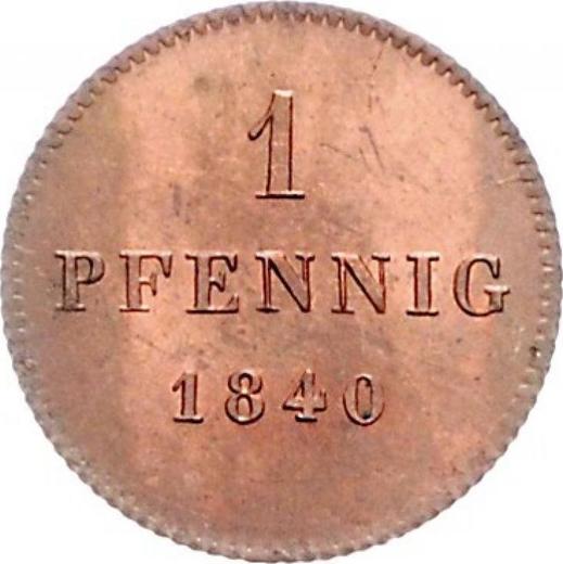 Reverse 1 Pfennig 1840 - Coin Value - Bavaria, Ludwig I