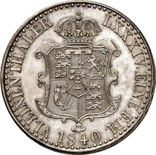 Reverse 1/6 Thaler 1840 S - Silver Coin Value - Hanover, Ernest Augustus