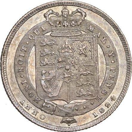 Reverse Shilling 1824 BP - Silver Coin Value - United Kingdom, George IV