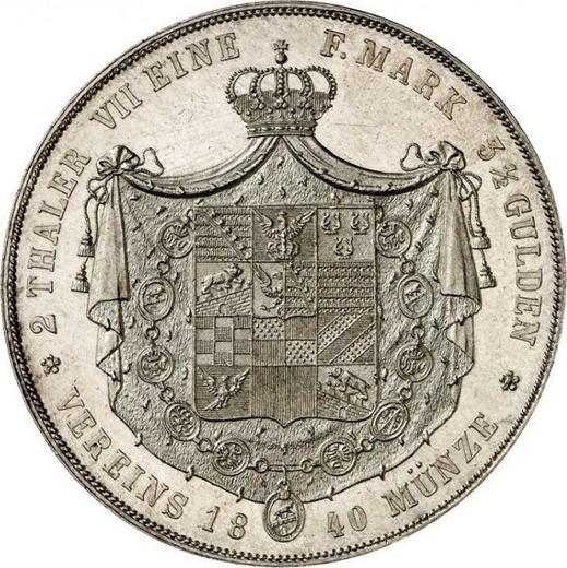 Reverse 2 Thaler 1840 A - Silver Coin Value - Anhalt-Bernburg, Alexander Karl