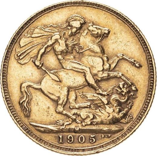 Reverse Sovereign 1905 M - Gold Coin Value - Australia, Edward VII
