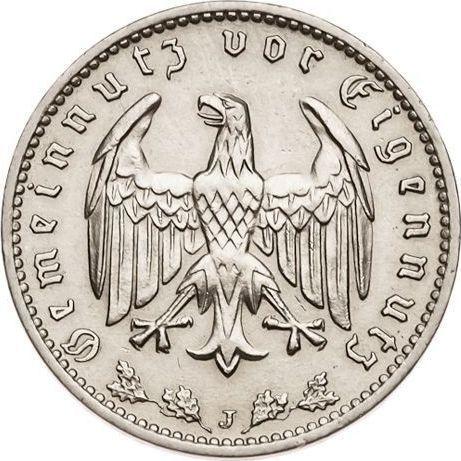 Reverso 1 Reichsmark 1937 J "Tipo 1933-1939" - valor de la moneda  - Alemania, Alemania nazi