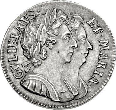 Avers 1 Farthing 1694 Silber - Silbermünze Wert - Großbritannien, Wilhelm III und Maria II