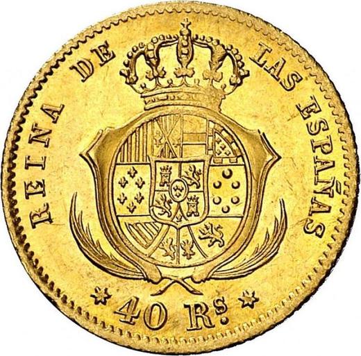 Reverse 40 Reales 1861 "Type 1861-1863" - Gold Coin Value - Spain, Isabella II