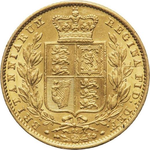 Reverse Sovereign 1866 WW "Shield" - Gold Coin Value - United Kingdom, Victoria