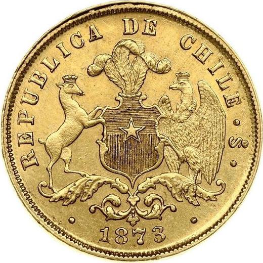 Obverse 5 Pesos 1873 So - Gold Coin Value - Chile, Republic