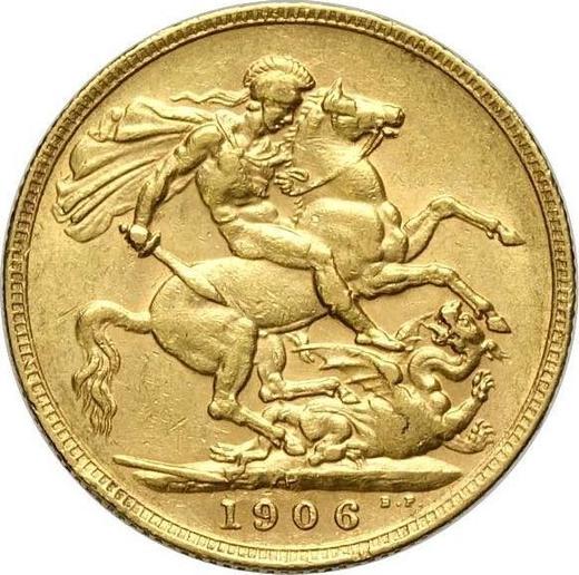Reverse Sovereign 1906 P - Gold Coin Value - Australia, Edward VII
