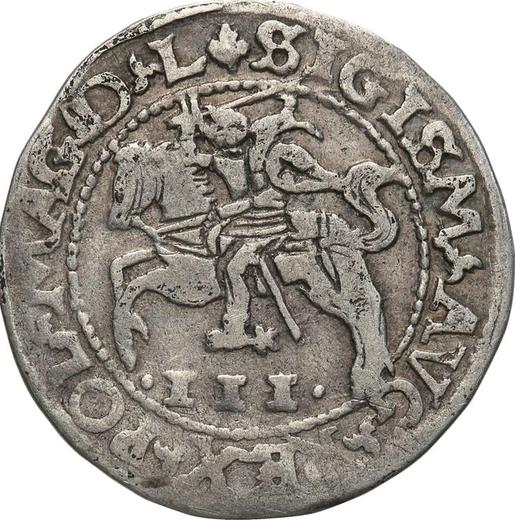 Obverse 3 Groszy (Trojak) 1566 "Lithuania" - Silver Coin Value - Poland, Sigismund II Augustus