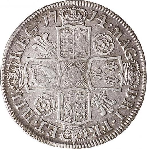 Reverse Halfcrown 1714 Roses and Plumes in angles - Silver Coin Value - United Kingdom, Anne