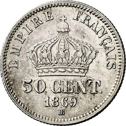 Reverse 50 Centimes 1869 BB "Type 1864-1869" - Silver Coin Value - France, Napoleon III