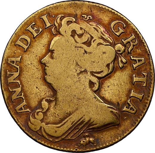 Obverse Guinea 1708 "Second draped bust" Elephant and castle - Gold Coin Value - United Kingdom, Anne
