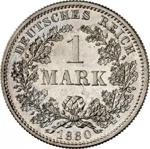 Obverse 1 Mark 1880 F "Type 1873-1887" - Silver Coin Value - Germany, German Empire