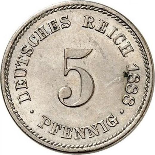 Obverse 5 Pfennig 1888 A "Type 1874-1889" -  Coin Value - Germany, German Empire