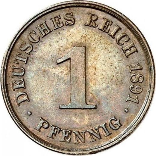Obverse 1 Pfennig 1891 J "Type 1890-1916" - Coin Value - Germany, German Empire