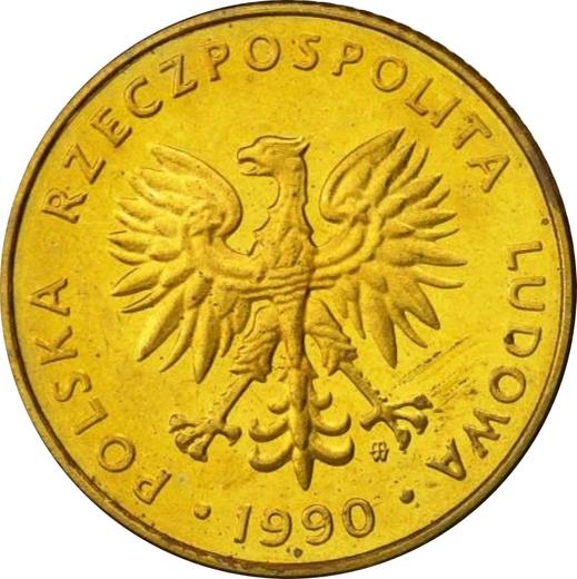 Awers monety - 10 złotych 1990 MW Mosiądz - cena monety - Polska, PRL