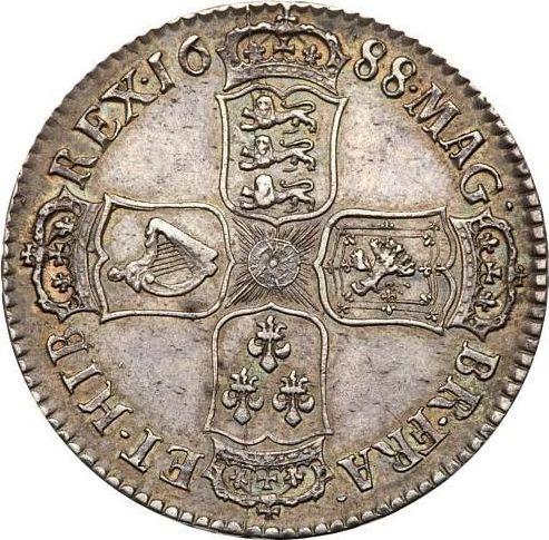 Reverse Halfcrown 1688 "Second laureate bust" - Silver Coin Value - United Kingdom, James II
