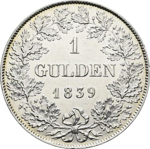 Reverse Gulden 1839 - Silver Coin Value - Nassau, William