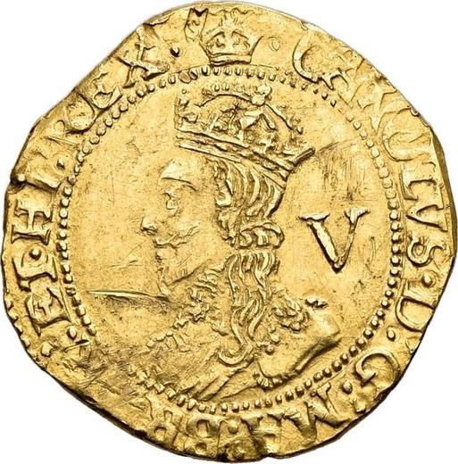 Аверс монеты - 1 крона без года (1625-1649) "Четвёртый бюст" - цена золотой монеты - Великобритания, Карл I