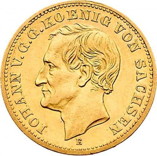 Obverse 10 Mark 1873 E "Saxony" - Gold Coin Value - Germany, German Empire
