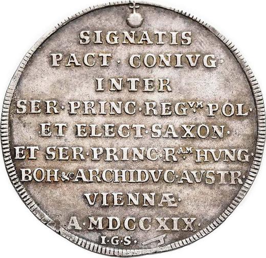 Rewers monety - Talar 1719 IGS "Ślubny" - cena srebrnej monety - Polska, August II Mocny