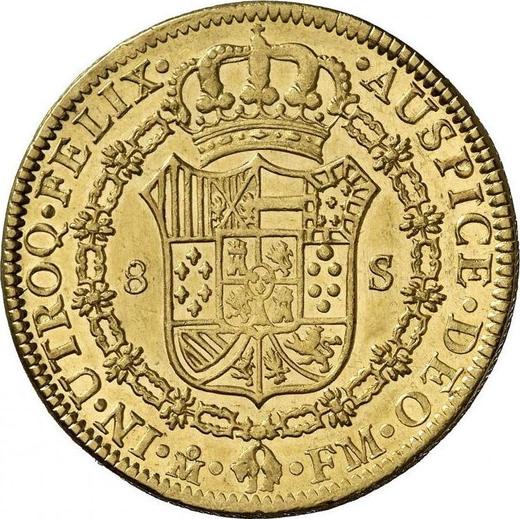 Reverse 8 Escudos 1798 Mo FM - Gold Coin Value - Mexico, Charles IV