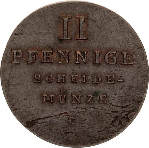 Rewers monety - 2 fenigi 1834 C "Typ 1831-1834" - cena monety - Hanower, Wilhelm IV