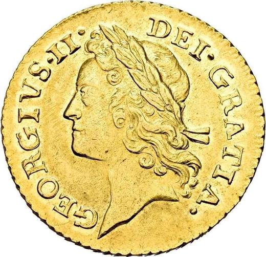 Obverse Guinea 1737 "Young Head" - Gold Coin Value - United Kingdom, George II