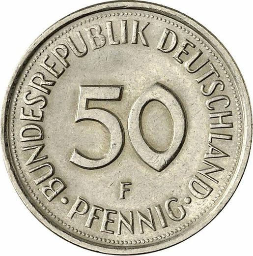 Obverse 50 Pfennig 1980 F - Coin Value - Germany, FRG