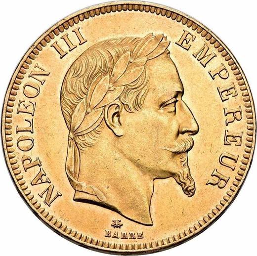 Obverse 100 Francs 1866 A "Type 1862-1870" - Gold Coin Value - France, Napoleon III