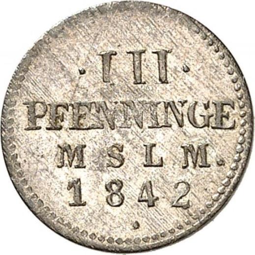 Reverse 3 Pfennig 1842 - Silver Coin Value - Mecklenburg-Schwerin, Frederick Francis II