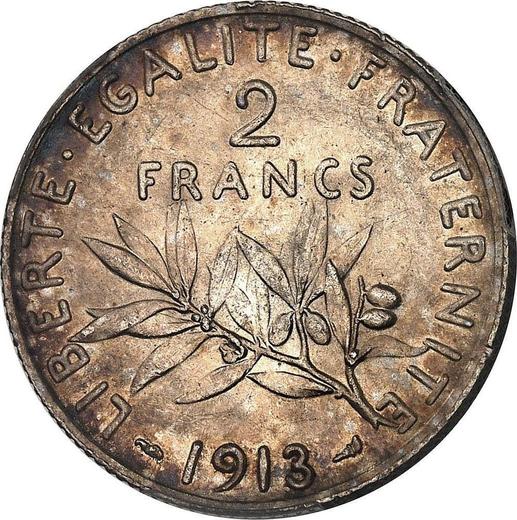 Reverse 2 Francs 1913 "Sower" - Silver Coin Value - France, Third Republic