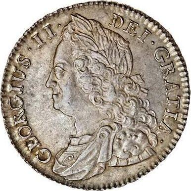 Obverse Halfcrown 1745 "Old Head" - Silver Coin Value - United Kingdom, George II