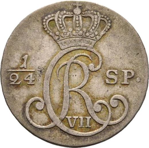 Obverse 1/24 Thaler 1801 MF - Silver Coin Value - Schleswig-Holstein, Christian VII