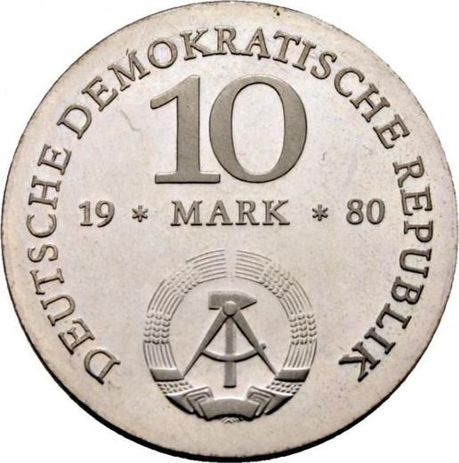 Revers 10 Mark 1980 "Scharnhorst" - Silbermünze Wert - Deutschland, DDR