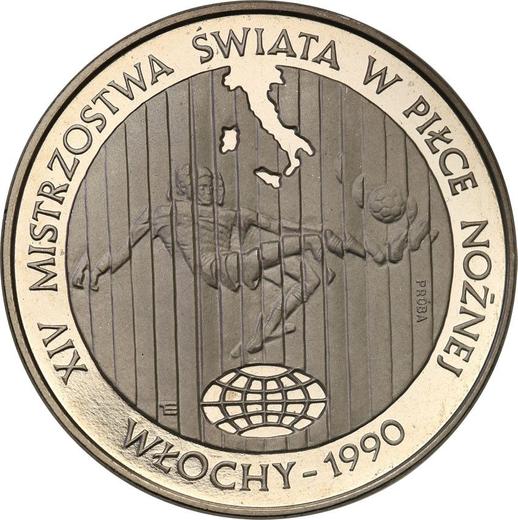 Revers Probe 20000 Zlotych 1989 MW ET "Fußball-WM 1990" Fußballspieler Nickel - Münze Wert - Polen, Volksrepublik Polen