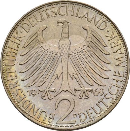 Revers 2 Mark 1969 D "Max Planck" - Münze Wert - Deutschland, BRD