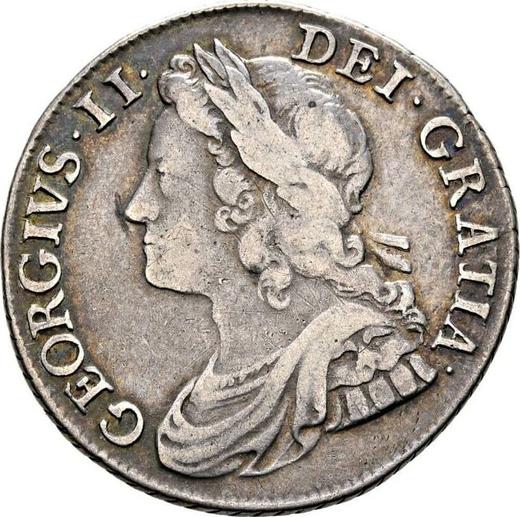 Obverse Shilling 1741 "Young Head" - Silver Coin Value - United Kingdom, George II