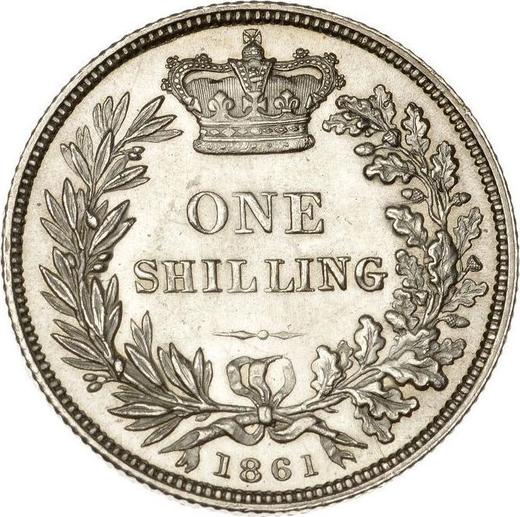 Reverse Shilling 1861 - Silver Coin Value - United Kingdom, Victoria