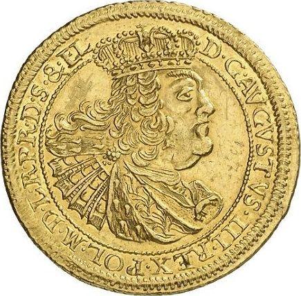 Obverse Ort (18 Groszy) 1760 REOE "Danzig" - Gold Coin Value - Poland, Augustus III