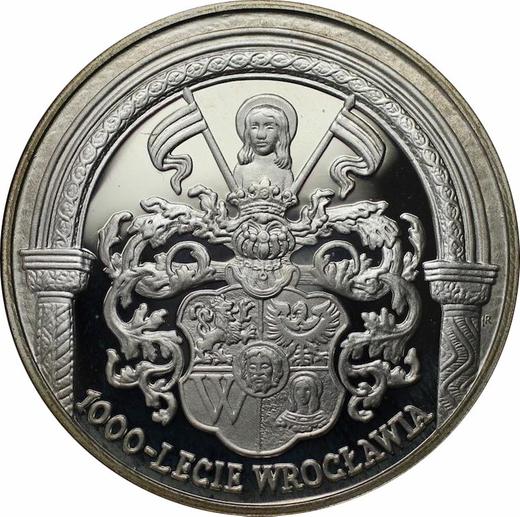 Reverse 10 Zlotych 2000 MW NR "1000 years of Wroclaw" - Silver Coin Value - Poland, III Republic after denomination