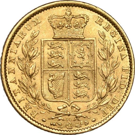 Revers Sovereign 1864 WW "Wappen" - Goldmünze Wert - Großbritannien, Victoria