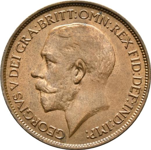 Obverse Halfpenny 1922 -  Coin Value - United Kingdom, George V
