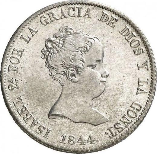 Obverse 4 Reales 1844 M CL - Silver Coin Value - Spain, Isabella II