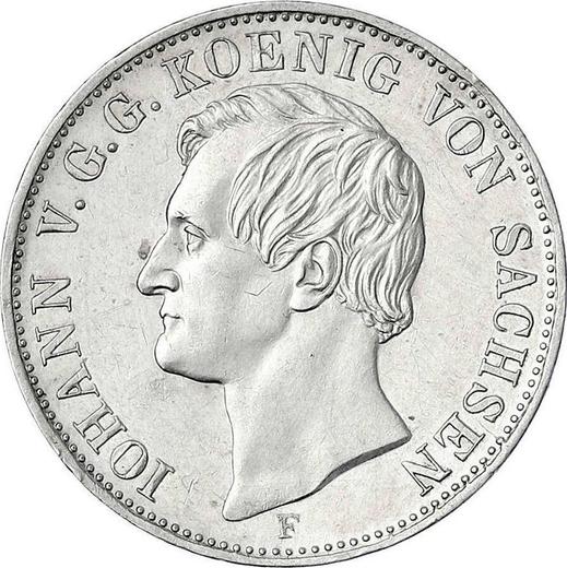 Obverse Thaler 1856 F - Silver Coin Value - Saxony-Albertine, John