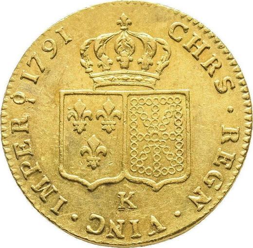 Revers Doppelter Louis d'or 1791 K - Goldmünze Wert - Frankreich, Ludwig XVI