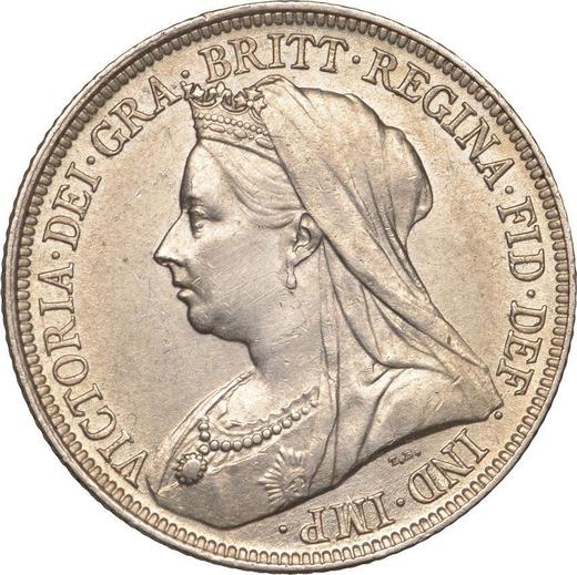 Obverse Shilling 1896 TB - Silver Coin Value - United Kingdom, Victoria