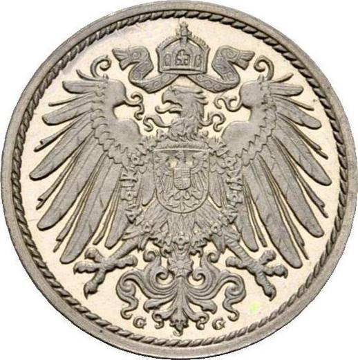 Reverse 5 Pfennig 1910 G "Type 1890-1915" - Coin Value - Germany, German Empire